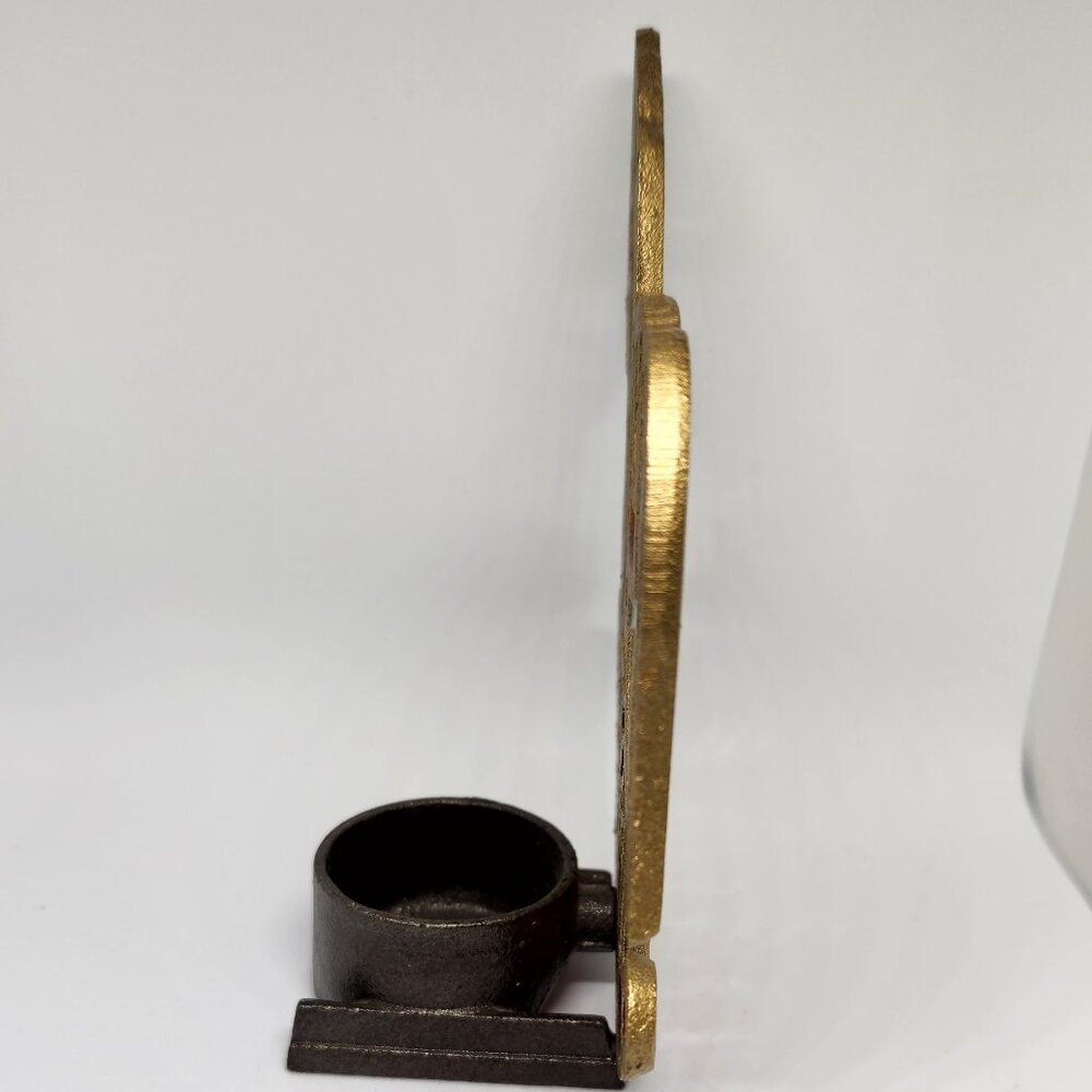 Stained Glass and Iron Rocking Horse Votive Holder Vintage Christmas - Picture 4 of 5